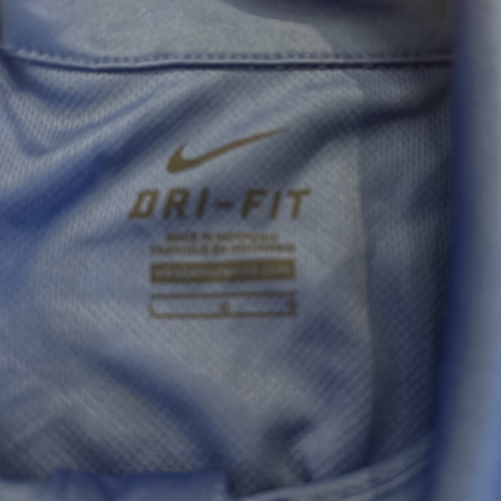 NIKE Dri-Fit Men's Large Royal Blue Short Sleeve Athletic Fit Polo Shirt Coach - Picture 5 of 9